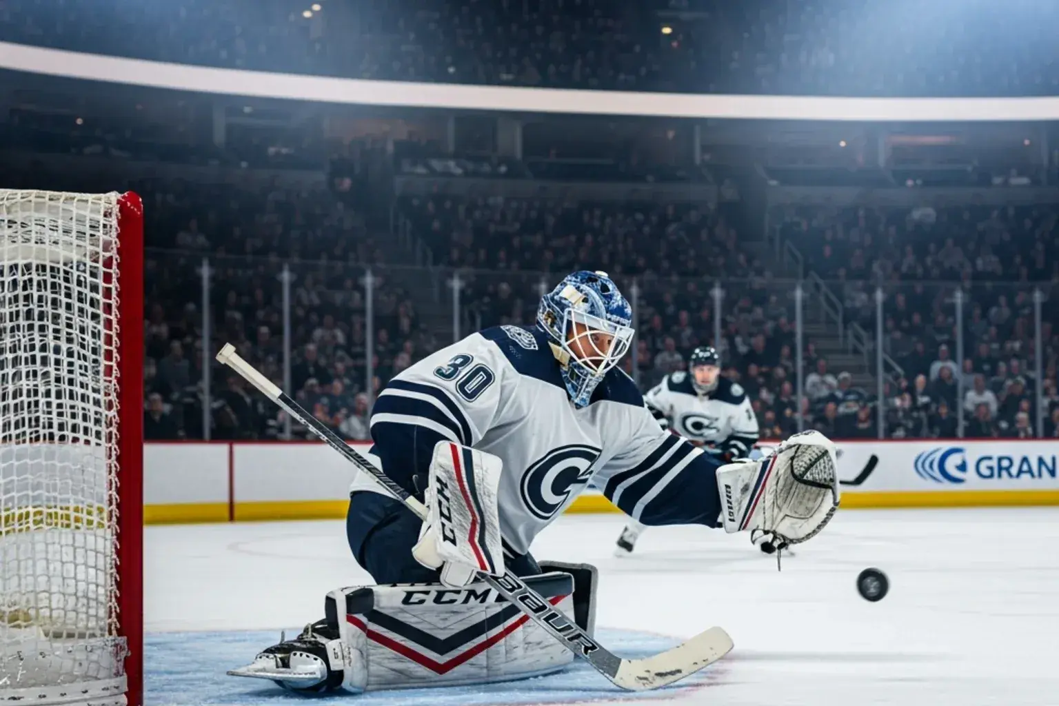 Apostas ao vivo num jogo de hóquei no gelo da NHL