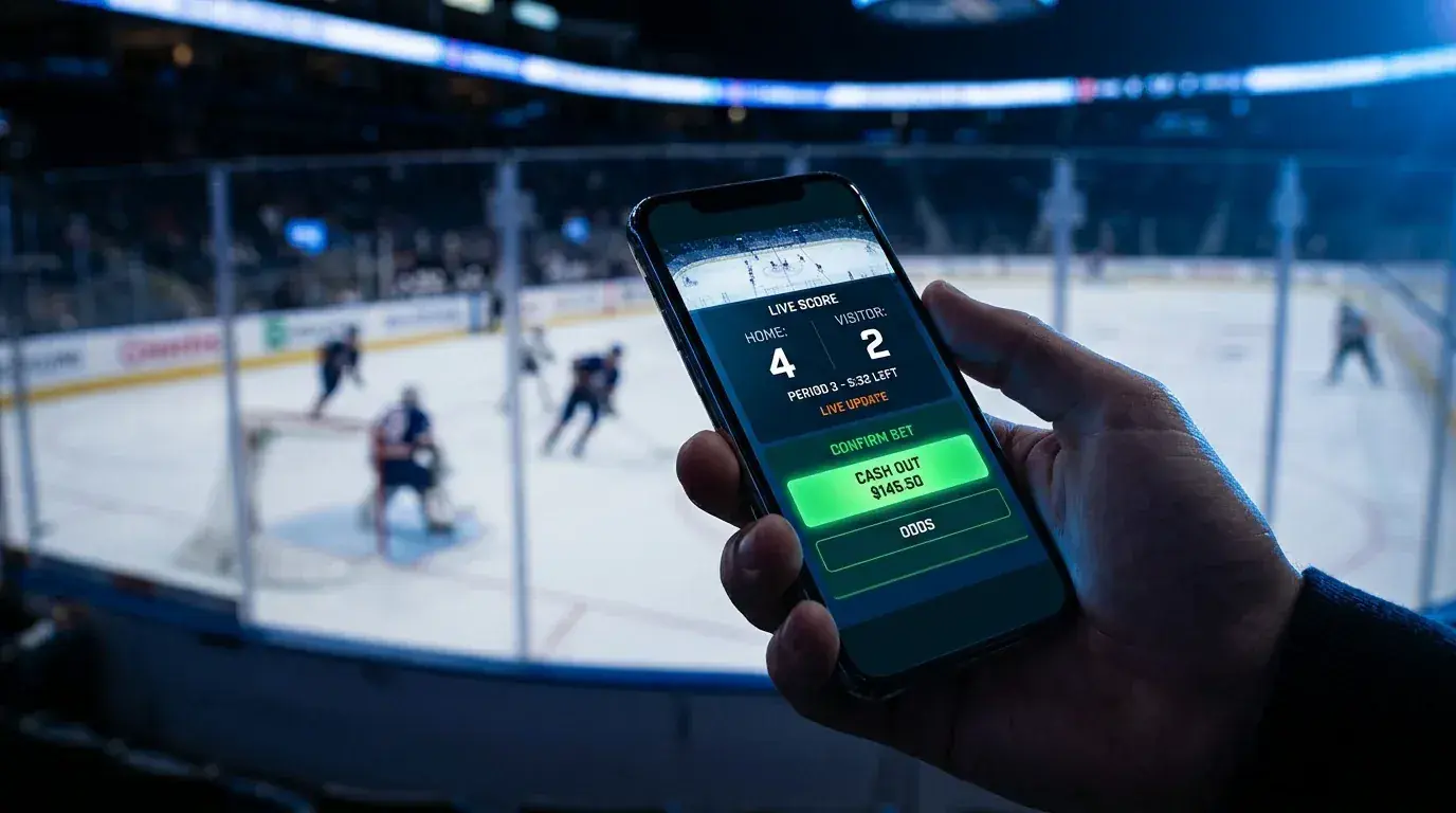 Cash out nas apostas NHL para fechar apostas antecipadamente