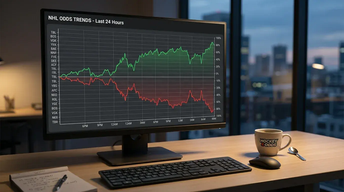 Movimentos de odds na NHL entre abertura e fecho da linha