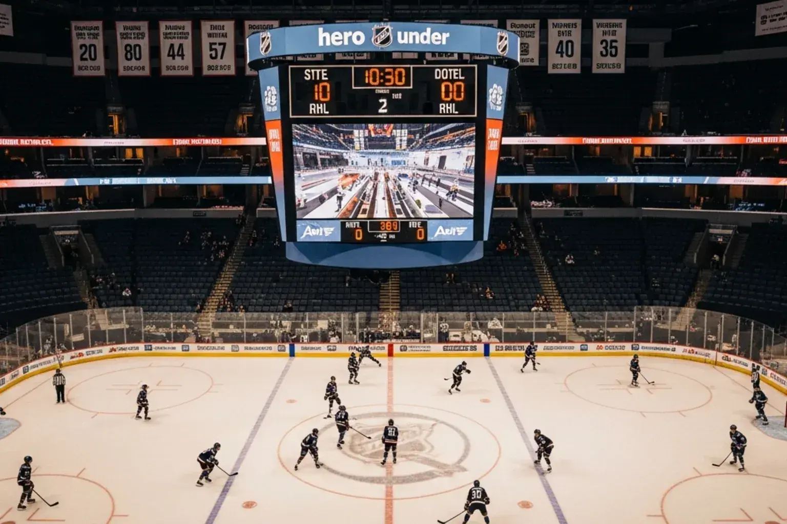 Tabela de resultados de hóquei no gelo com golos marcados num jogo NHL