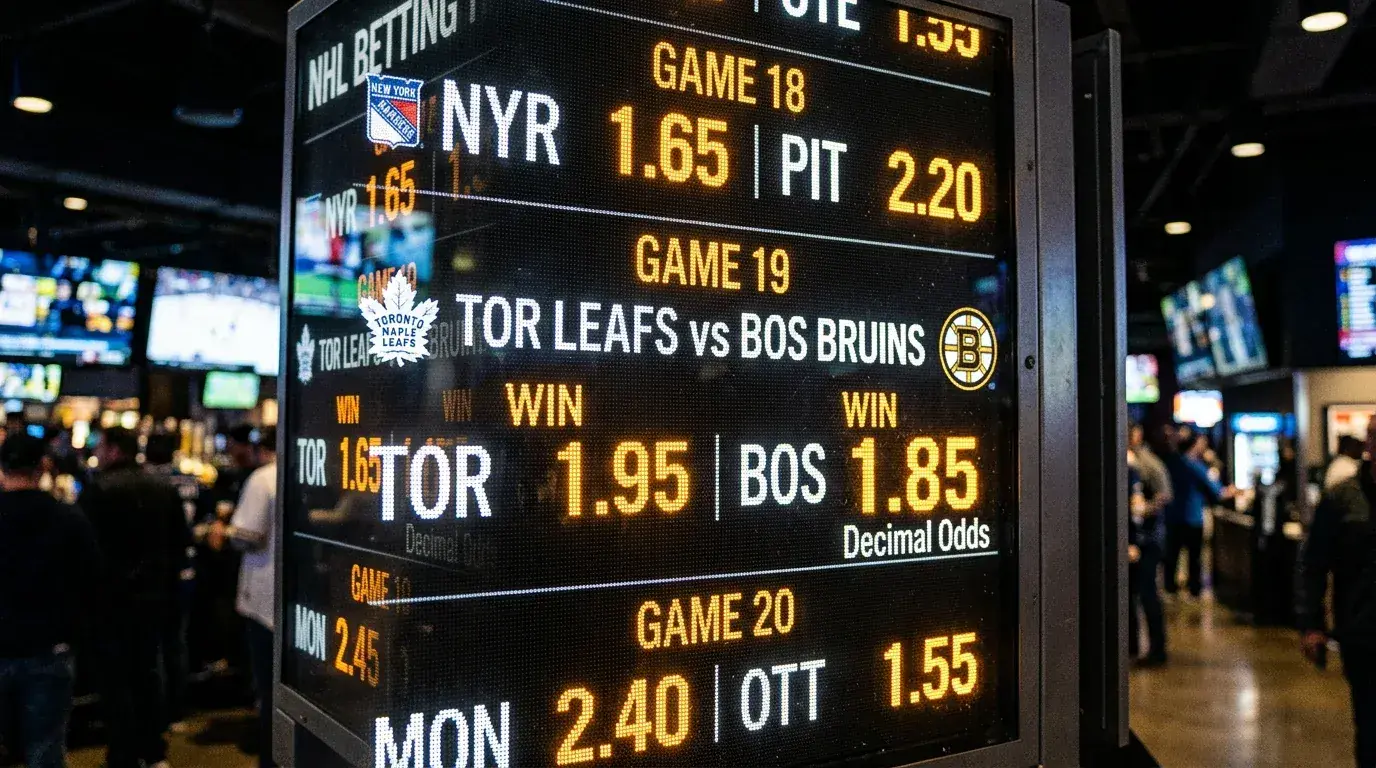 Explicação da regra dos 20 cêntimos no moneyline da NHL
